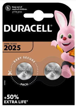 DURACELL® Lithium CR2025 Knopfzelle  2er Blister
